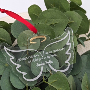 Acrylic Angel Memorial ornament | Remembrance Ornament | Personalized ornament