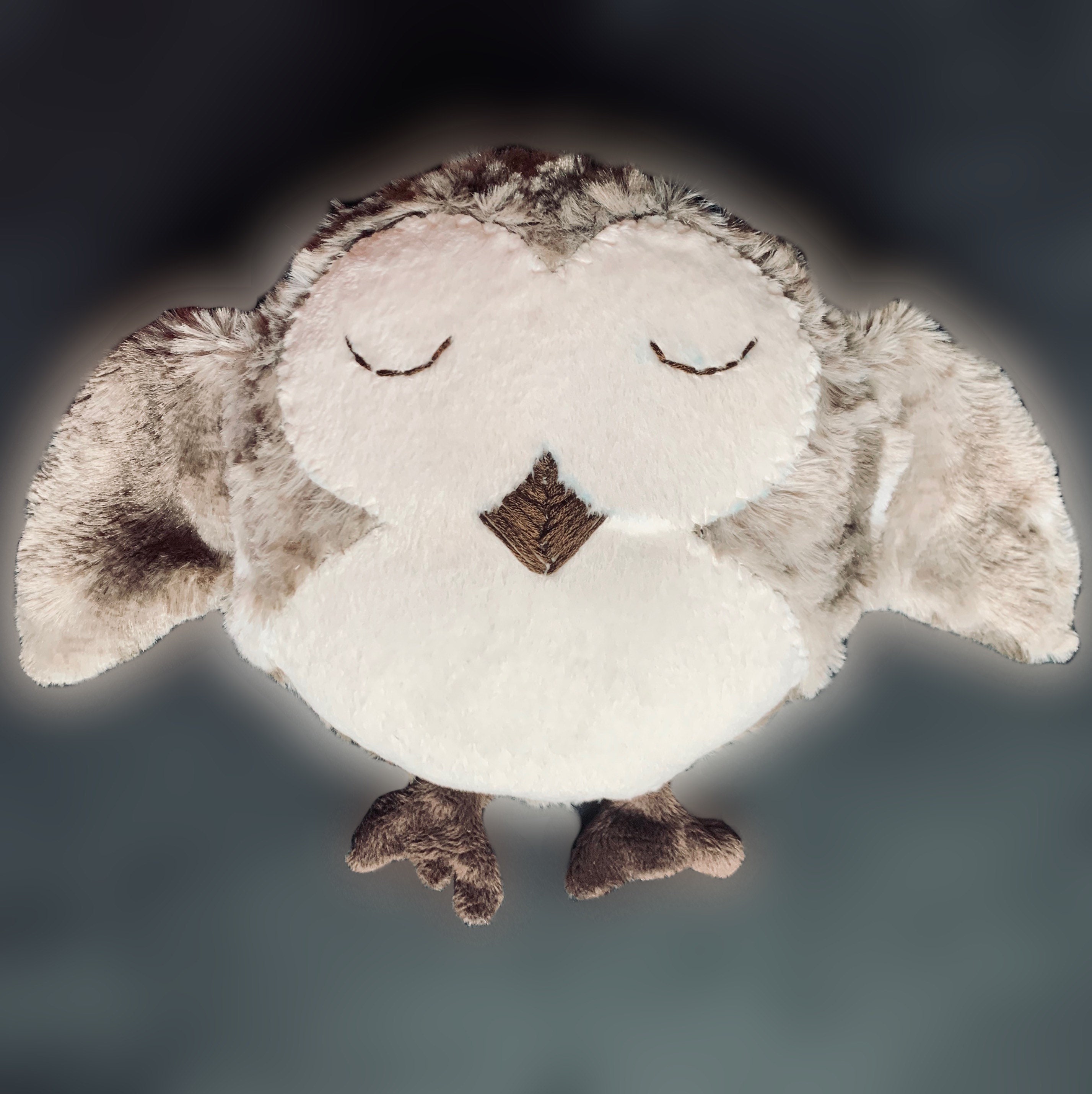 Owl Plushie Minky Owl neutral minky plushie Etsy