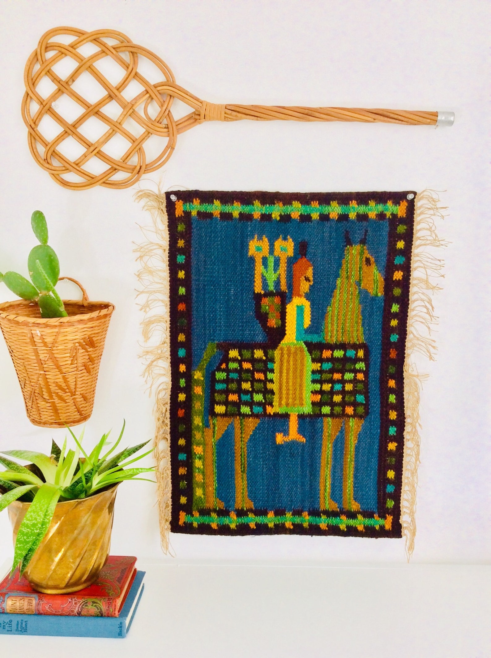 Polish tapestry / Polish folk art rug / vintage wool wall Etsy