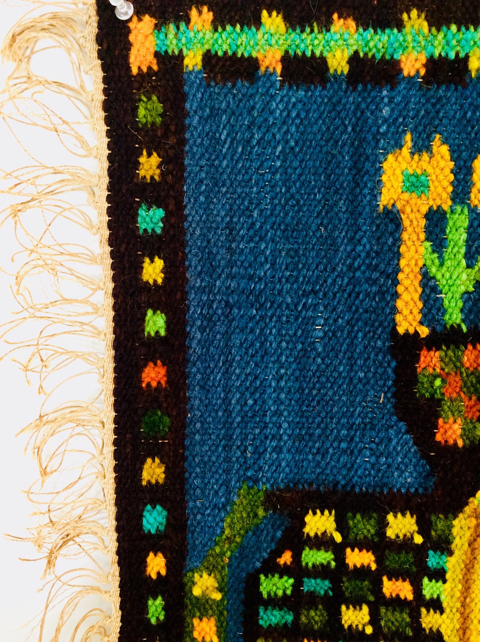 Polish tapestry / Polish folk art rug / vintage wool wall Etsy