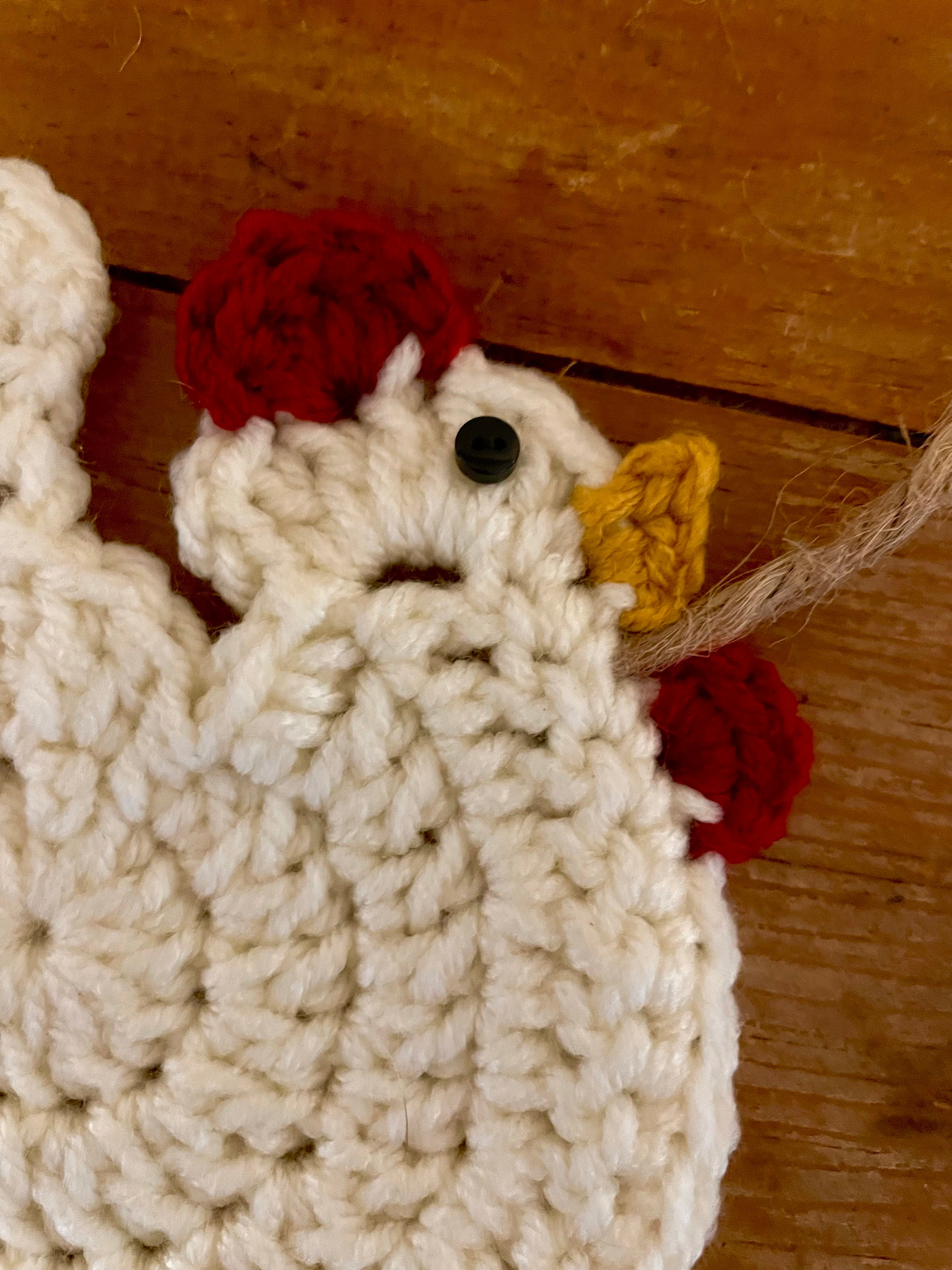 White Cream Chicken/crochet Garland/chicken Garland/kitchen Garland