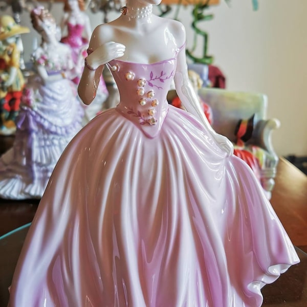 A Coalport Figurine "Rose Ball" , Design by Elizabeth Emanuel, limited edition