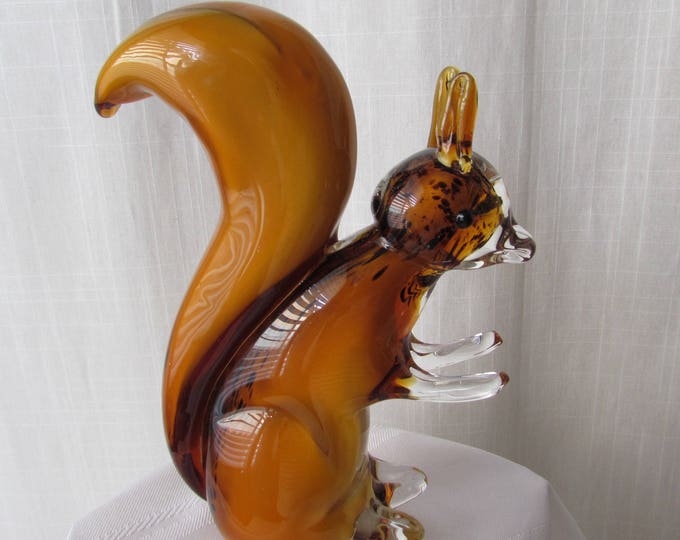 SQUIRREL MURANO GLASS Hand Blown Vintage Art Glass Home Decor Etsy