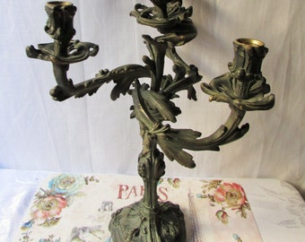 CANDLELABRA BRONZE Jugendstil um 1910