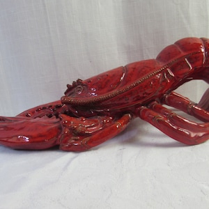 LARGE CERAMIC LOBSTER Made in Italy Main Lobster With Claws Table Scape ...