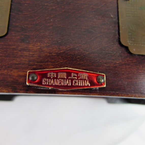 Jewelry Box  Wood Brass made in Shanghai  c. 1960 - image 6