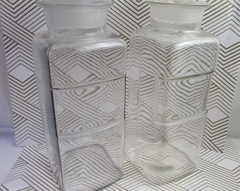 ANTIQUE APOTHECARY JARS Clear/ 1890s