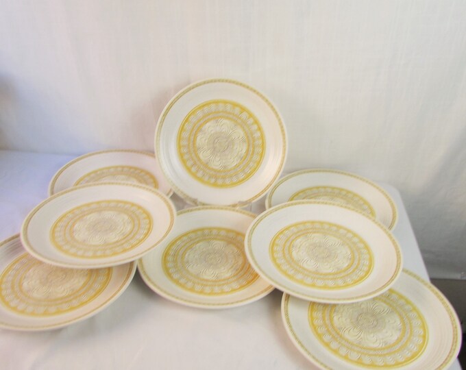 Eight 1970s Vintage Franciscan Hacienda Gold Earthenware Oven and