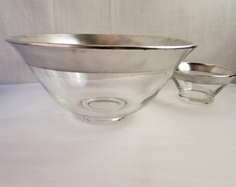 Bols vintage Mcm Dorothy Thorpe Allegro en argent sterling, lot de 2 bols, années 50