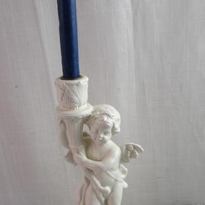 Ceramic Cherub Candle Holder