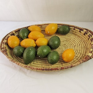 OVAL COILED BASKET Tray with Handles