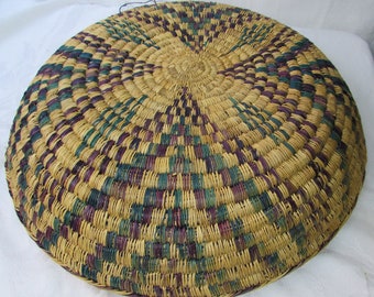 MORROCAN Bread Basket  Woven BASKET  Wall Decor Display vintage 1950s African