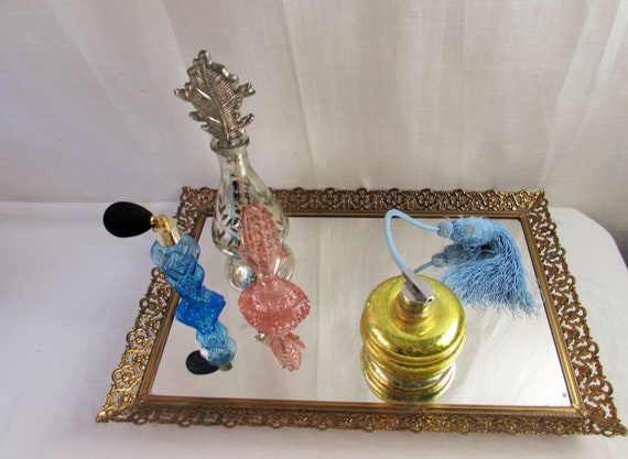 Mirrored Tray 1960s Perfume/decanters/vanity decorative