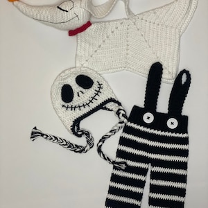 Skeleton Baby Outfit Crochet Pattern with Beanie and Pants