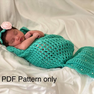 Baby zeemeermin staart cocon patroon