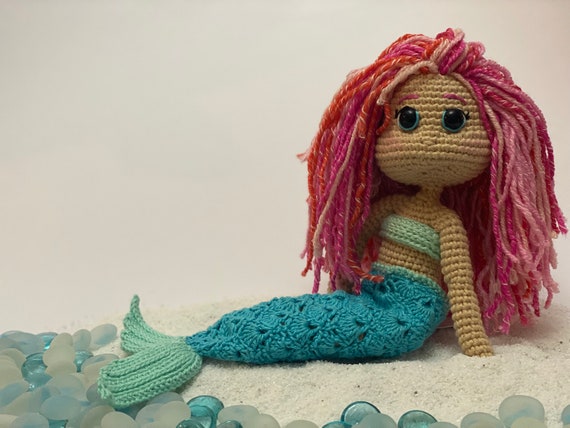 Mermaid Marissa Crochet Doll Pattern with Backpack