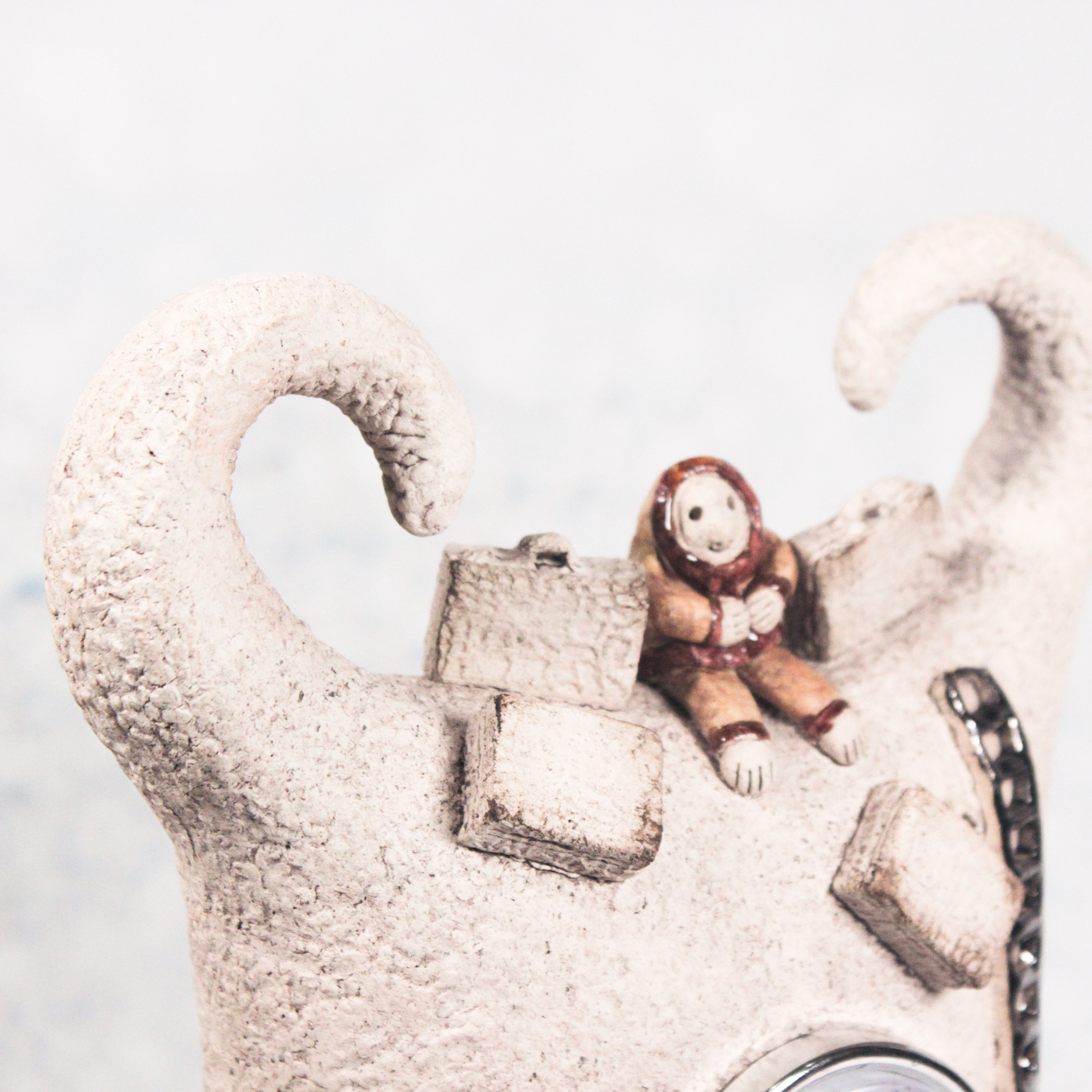 陶器の馬時計：手作りの陶器彫刻、旅行用装飾品 - Etsy 日本