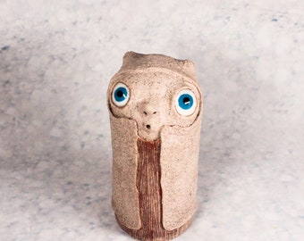 Quirky Hoo-Mee  Character. Unique ceramic sculpture. Statuette, Clay Figurine, Home Decor, Garden Decor, Aniversary Gift Handmade (2056)