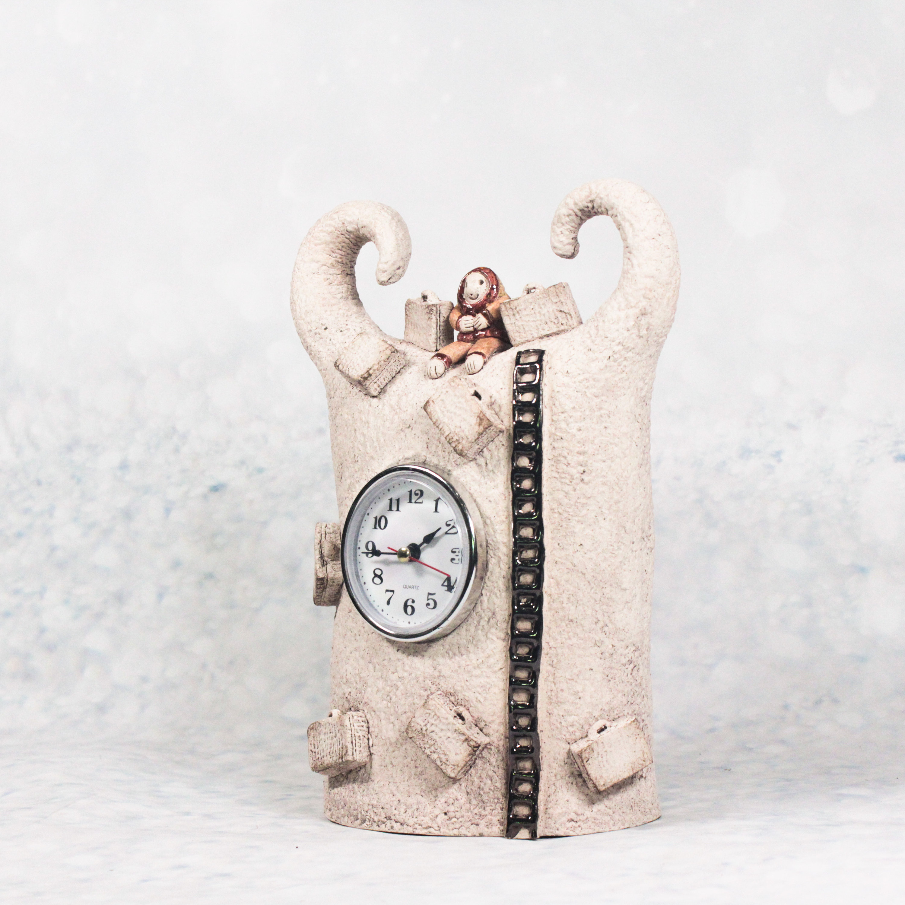 陶器の馬時計：手作りの陶器彫刻、旅行用装飾品 - Etsy 日本