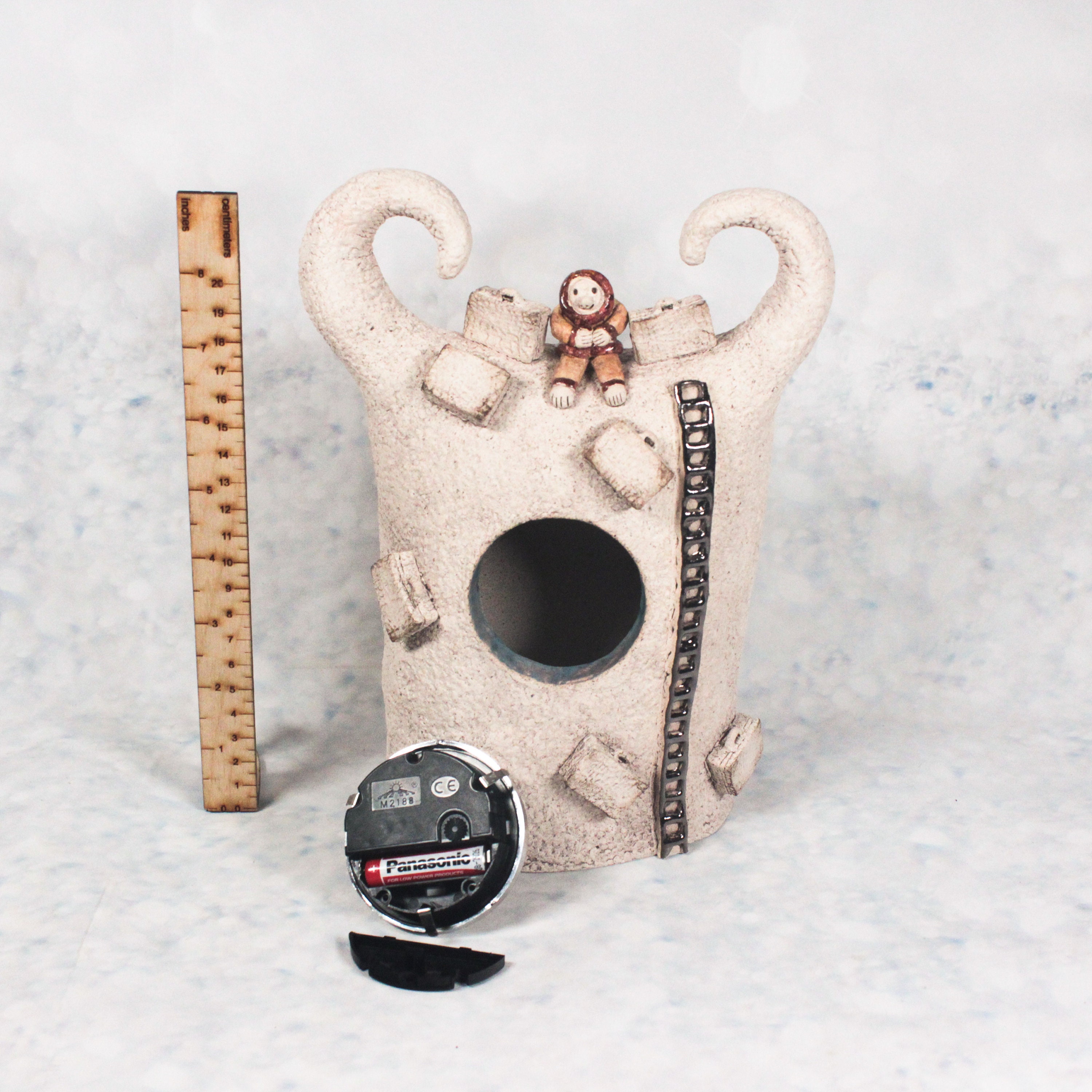 陶器の馬時計：手作りの陶器彫刻、旅行用装飾品 - Etsy 日本