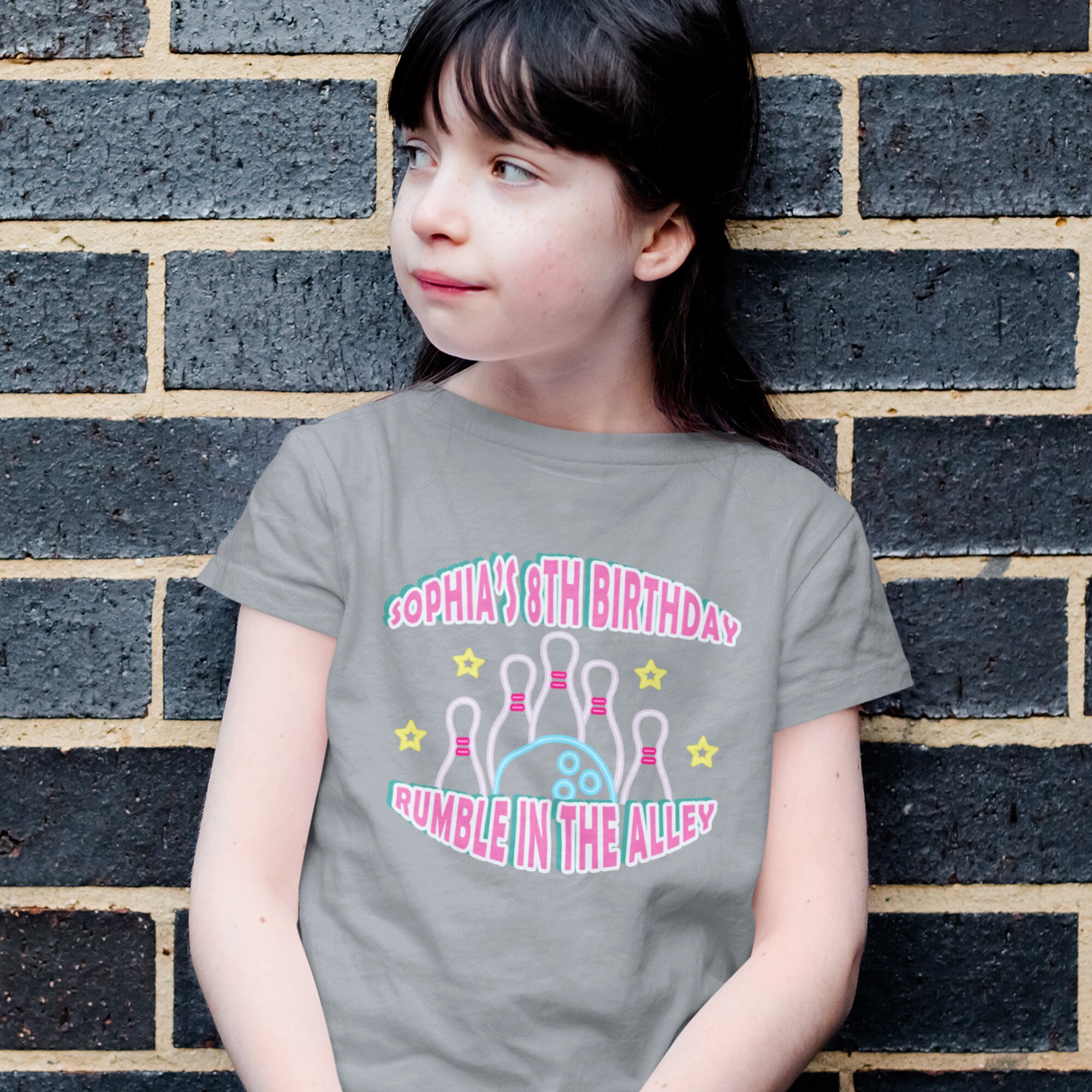 Bowling Birthday Shirt for Girls 