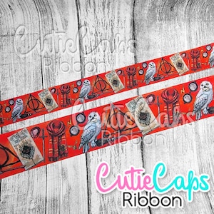 Wizard School Ribbon , size 7/8 and 1.5in, 5yd rolls