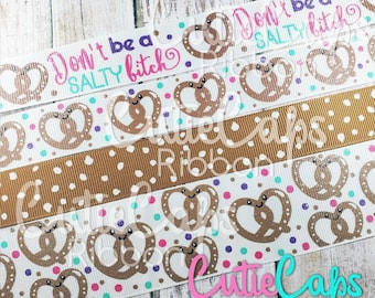 Pretzels, Pretzel Ribbon, size 7/8, 1.5in and 3in. 5 yards