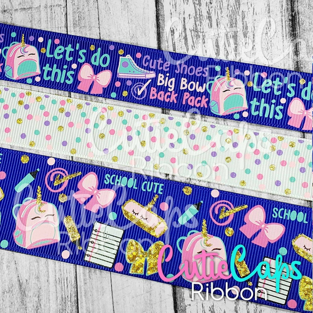 School Cute Ribbon, 7/8 and 1.5in, 5yd Rolls - Etsy
