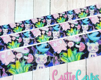 Dark Catch Em' All Friends Grosgrain Ribbon, 5yards size 5/8, 7/8, or 1.5
