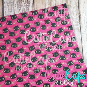 USA Designer Black Cats Faux Leather, Sold per sheet