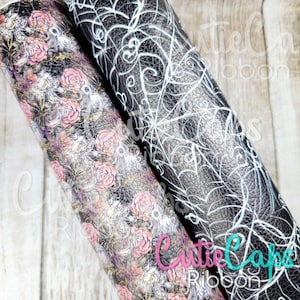 USA Designer Spooky Halloween Faux Leather, Sold per sheet