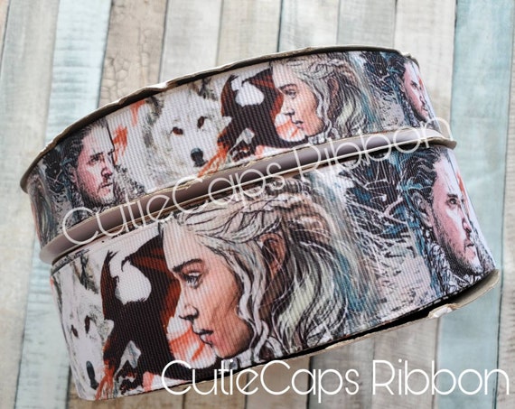 Mother of Dragons and King of the North grosgrain Ribbon 7/8, 1.5 inch or 3 inch