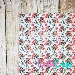 USA Designer American Mermaid, Mermaid Scales Faux Leather, Sold per sheet