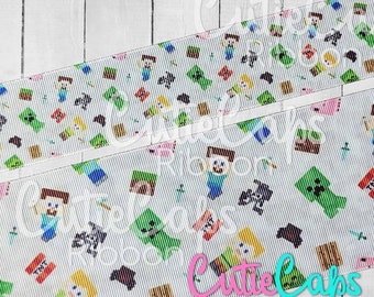 Pixelcraft Miner Grosgrain Ribbon, size 1.5in or 3in, 5 yard rolls