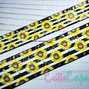 Sunflower Grosgrain Ribbon, size 7/8 or 1.5in - 5 yards