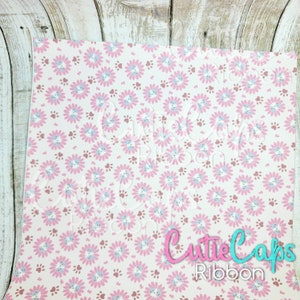 USA Designer Floral Kitten / Cats Faux Leather, Sold per sheet