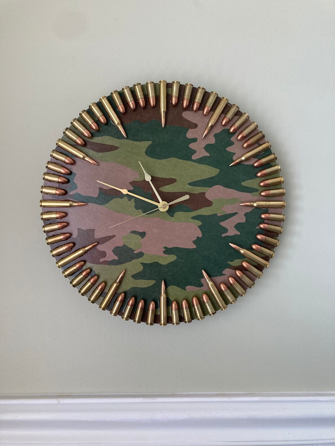 Camo Bullet Clock - Extra Large. Military Decor, Camouflage, Great Gift ...