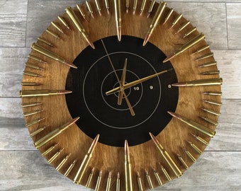 HUGE 50 CAL Bullet Clock, The ultimate gun enthusiast gift & wall decor.