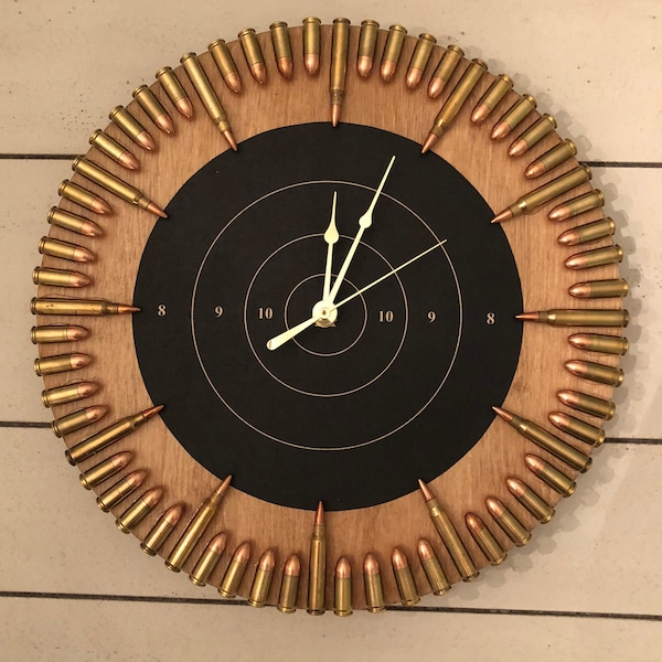 Original Golden Oak Hybrid Bullet Clock.  The best gift for the hard-to-shop-for man!