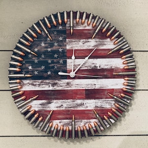 NEW! Special Edition Patriotic Flag Clock with Nickel Casings!