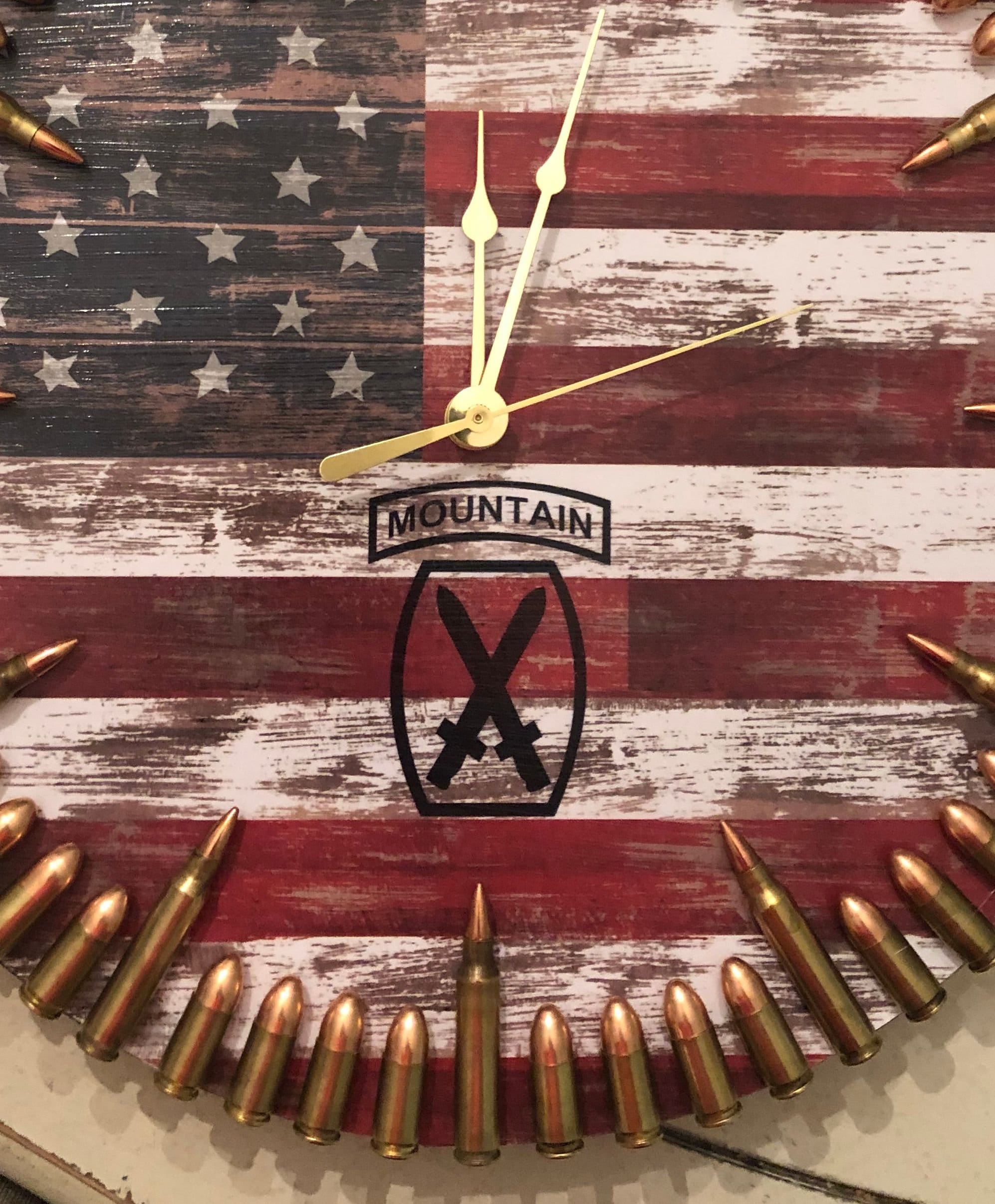 Original Patriotic Flag & Bullet Clock. the Ultimate Veteran | Etsy