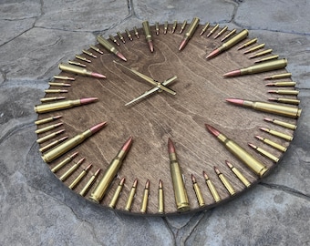 HUGE 50 CAL Bullet Clock, The ultimate gun enthusiast gift & wall decor.