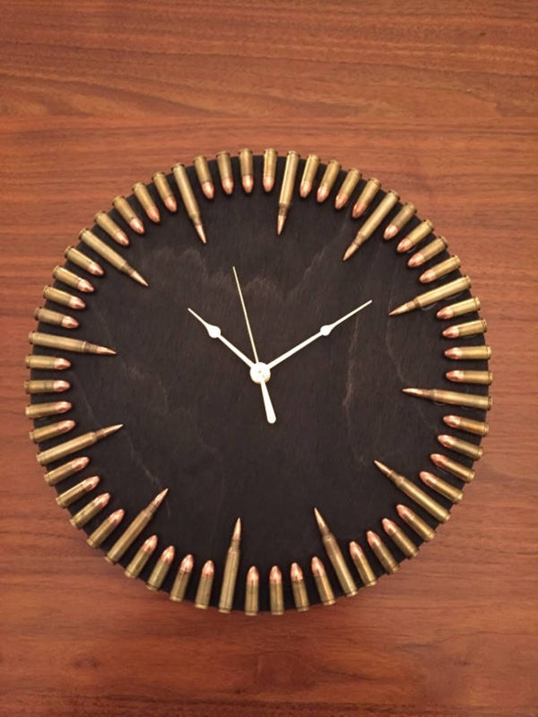 Bullit Riddled Clock Original Ebony Stained Bullet Clock. the Perfect Gift for the Hard-to ...