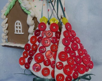 Hand-made Christmas Ornaments. Sold in sets of 3 ornaments.