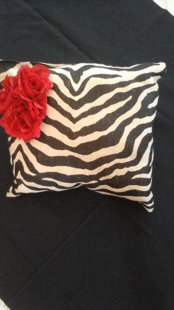 Black and White Zebra Print Throw Pillow Etsy