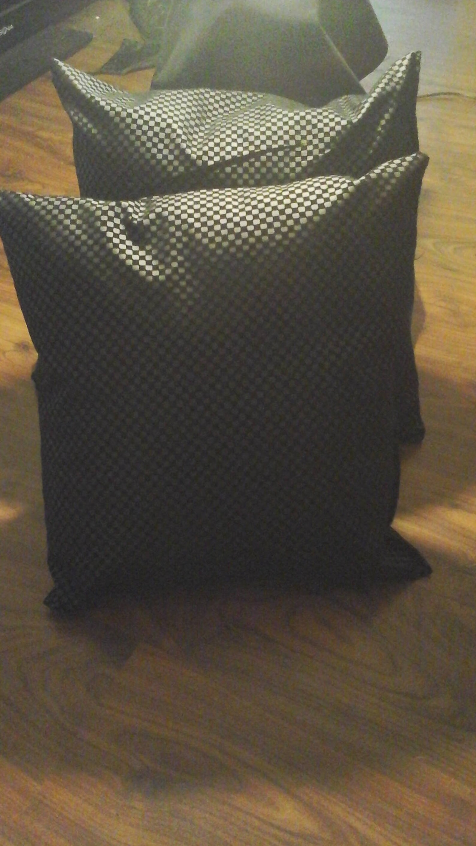 Black Faux Leather throw pillows Etsy