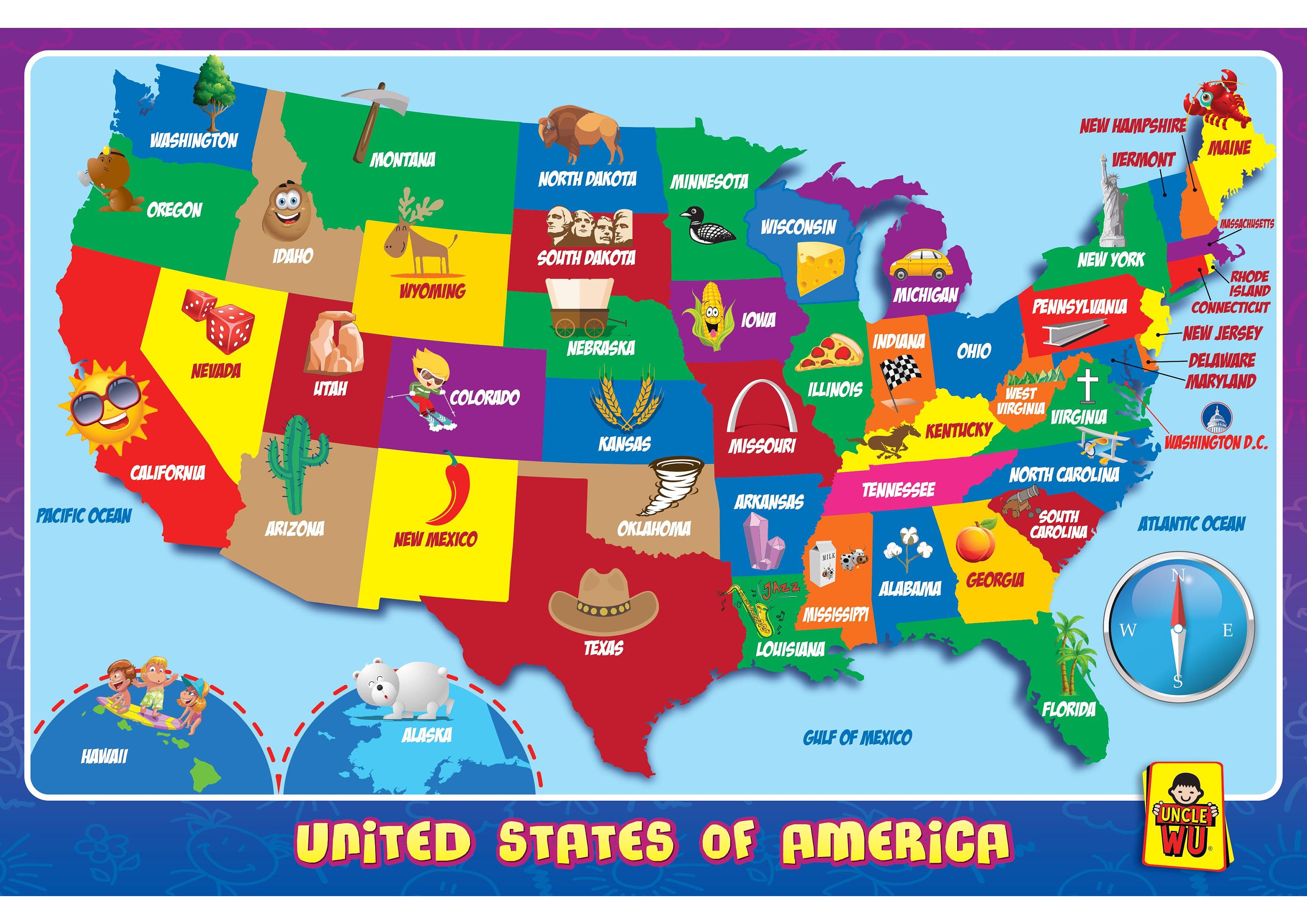 United States Map For Children