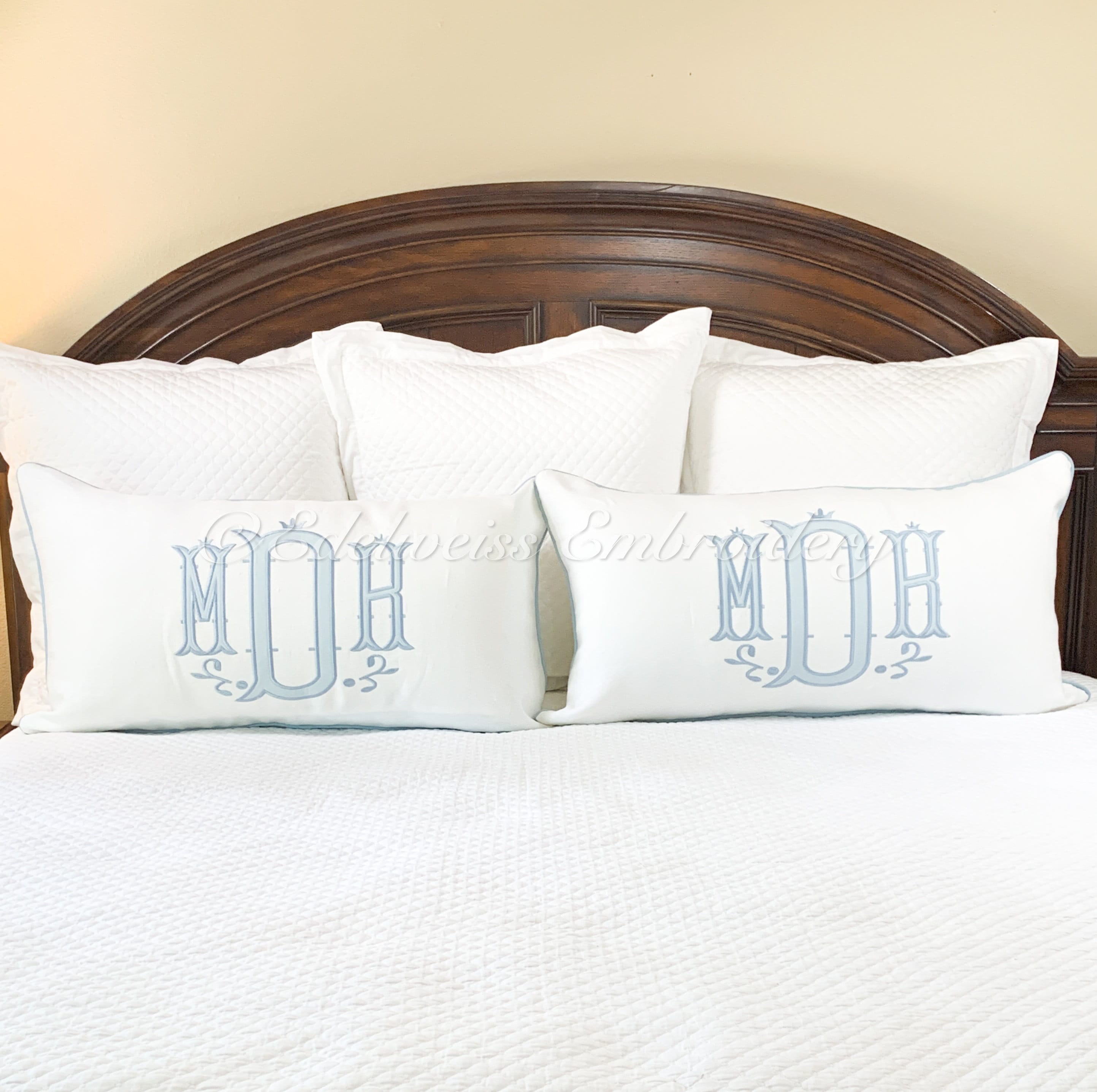 Appliqué Monogram Pillow Sham Georgina style monogram(price is per sham)