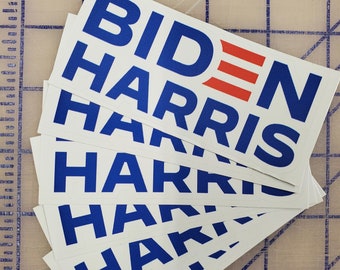 Biden-Harris 6 mil Bumper Sticker 4 x 3.5 Decal