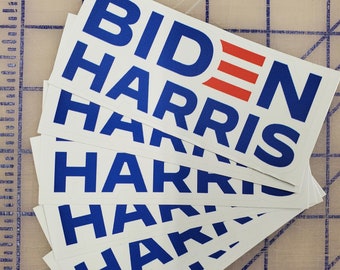 Biden-Harris 6 mil Bumper Sticker 4 x 3.5 Decal